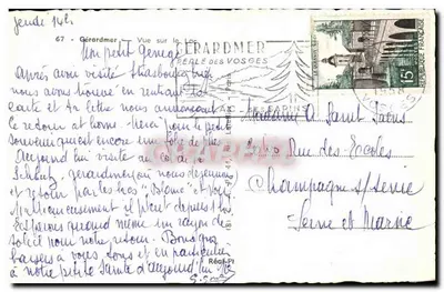 Gérardmer — Widok na jezioro — Cap — Rewers