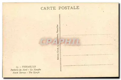 Parterre do Norte - A Ninfas — Versailles — Edição Cassé, 9 rue Colbert, Versailles — Verso