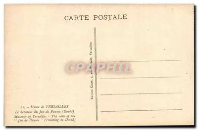 O Juramento do Salão de Jogos — Museu de Versailles — Édition Cossé, 9, rue Colbert, Versailles — Verso