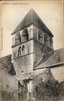 Chagny - A Torre da Igreja (século XIII) — Edição das Gateries Nouvelles, Chagny, n°62