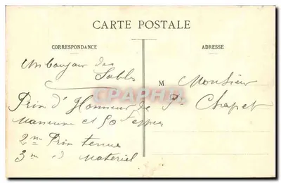 Les Sables-d'Olonne - De Strand in het Midden van het Remblai — Uitgever: Nouvelle Collection Vendéenne Ancienne, n° 2106 — Achterkant