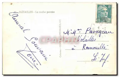Préfailles - La roche percée — éditeur anonyme, n° 11 — Rewers