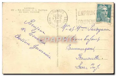 Lourdes — Les Rampes i Bazylika — Wydawnictwo «Pyrénées-Océan» — Rewers