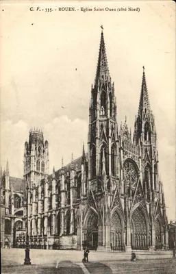 Rouen - Igreja de São Ouen (lado Norte) — C.V. 335 — Editor C.V.