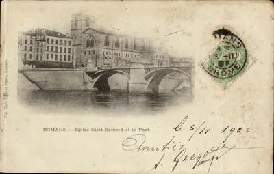 Romans — Igreja de São Bernaldo e o Ponte — Papp, Carte Frère e Soeurs, Romans