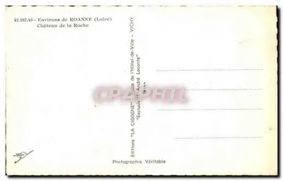 Kasteel van La Roche — Omgeving van Roanne (Loire) — Uitgaven La Cigogne — Achterkant