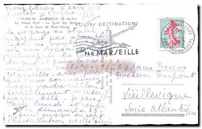 Stary Port — Quai des Belges w Marsylu — Wydawnictwo « Le Mite » n°13.055.46 — Rewers