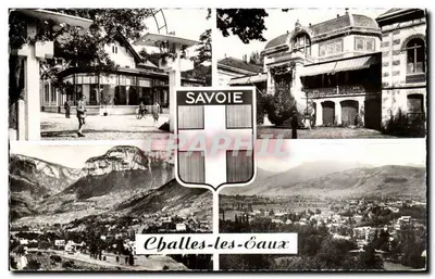 Challes-les-Eaux — Savoie — vista geral e estabelecimento termal — editor Réél-Photo