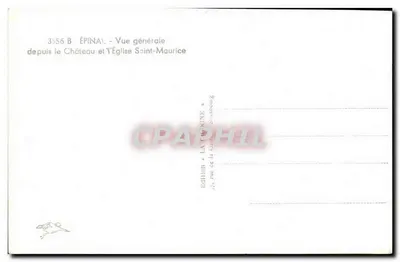 Épinal — Ogólny widok z zamku i katedry św. Maurycja — Wydawnictwo La Thévene — Rewers
