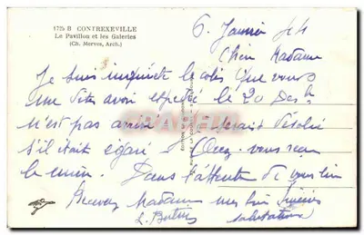 Pavillon i Galerie — Contrexeville — Wydawnictwo La Coudre - Strasbourg — Rewers
