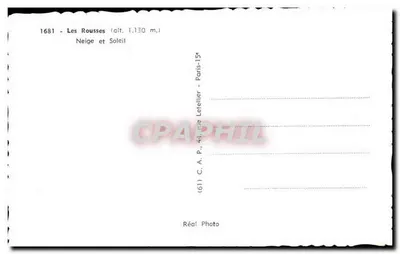 Les Rousses (alt. 1.130 m.) — Neve e Sol — C.A. Paris Letellier — Verso