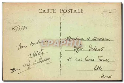 Gérardmer - O Pont das Fadas — editor Cartes 'La Cigogne', n° 15344 — Verso