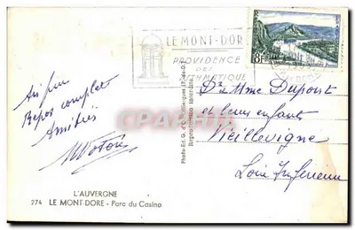 Mont-Dore — Park Kasyna — Wydawca G.d’O. n°274 — Rewers