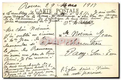 Rouen - Kościół św. Viviena — C.V. 336, wydawca C.V. — Rewers