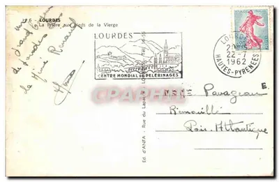 Gruta de Lourdes — Nuestra Señora de Lourdes — Ed. Lourdes, n°6 — Reverso