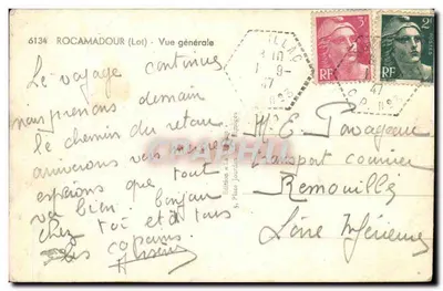 Rocamadour (Lot) — Ogólny widok — Wydawnictwo Jourdan & Wyd. 6134 — Rewers