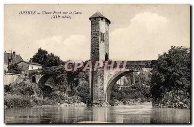 Orthez — Velho Ponte sobre o Gave (século XII) — J. Laplace, Huriaire, Orthez