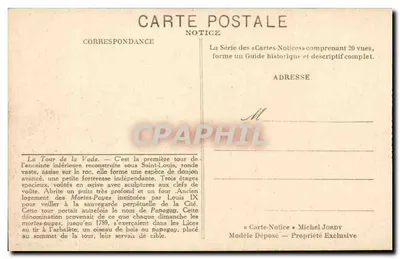 Carcassonne — Toren van de Vade — Notitie — Achterkant