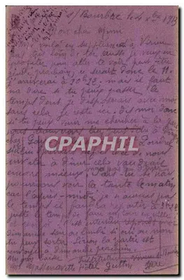 Jovem mulher — retrato em tons de roxo — editor desconhecido, número de série não visível — Verso