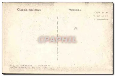 Interior do antigo hospital, a sepultura — TONNERRE — N°5 — Verso