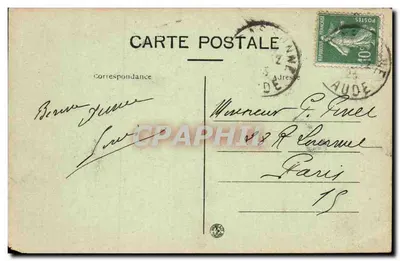 Cité de Carcassonne — La Tour de l'Évêque, vue des Lices — Coll. de Léopold Air - Cl. Lepmann — Verso