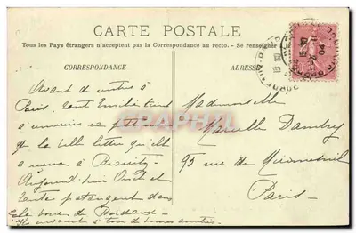 Bordeaux — Panorama z wieży Świętego Michała — LL. — 24 listopada 1904 — Rewers