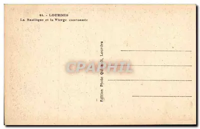 Lourdes — Bazylika i Ukrzyżowana Panna — Wydawnictwo Photo Quibault, Lourdes — Rewers
