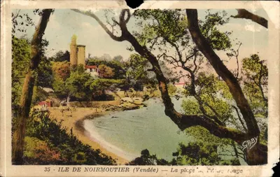 Ilha de Noirmoutier (Vendée) — A praia do Farol Vermelho — Edição Gaby