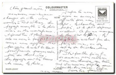 RIVER LOCHY — widok panoramiczny — COLOURMASTER INTERNATIONAL NS786 — Rewers