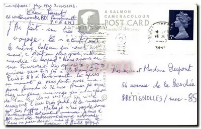 Southsea Castle — vista do caminho cercado de flores e do farol — editor Salmon Cameracolour — Verso