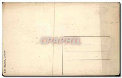 Dauphiné - Convento de la GRANDE-CHARTREUSE - Fachada principal — Editor Bourciet, Grenoble, n° 600 — Reverso