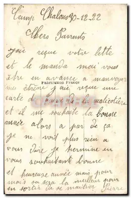 Zimowy krajobraz z chatką — dekor z różami i jesionem — wydawca A. L. G. n° 1518 — Rewers