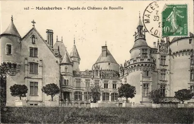 Malesherbes - Facha da Casa de Rouville — Coleção E. B. Malesherbes