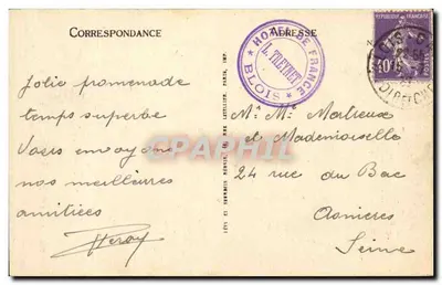 Zamek w Blois — Skrzydło Louisa XII. Kominek z Aniołami — ND — Rewers