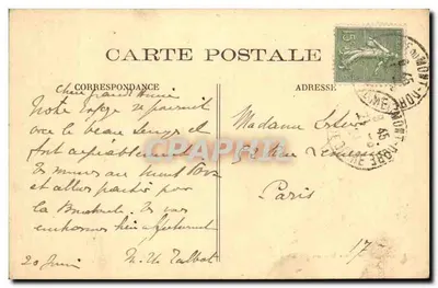 Arredores de Ruanne — Torres de Saint-Maurice-sur-Loire — Edição Val-Doraine, Série Artística — Verso
