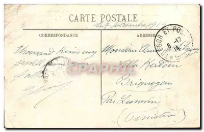 Reims — Abside da Catedral (lado norte) após o bombardeio pelos alemães — L.L. — n° 262 — Verso