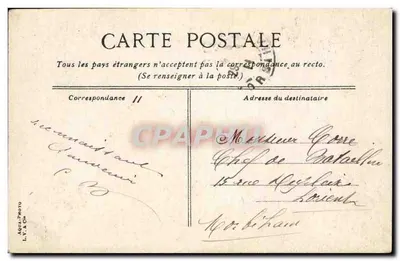 Monumento a Jules Ferry — Paris — editor L.V. & Cie — Verso
