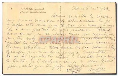 Orange (Vaucluse) — Arc Triumfal Marius — wydawca F. Von, n°8 — Rewers