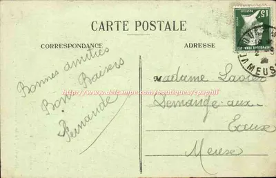 Grób 7 Nieznanych Poilu — Cmentarz Wojskowy w Faubourg Pavé — Wydanie Verdun — Rewers