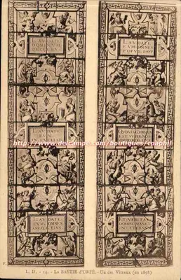 La Bastie d'Urfe - Um dos Vitrails (em 1858) — L.D. - n°14