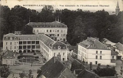 Bourbon-Lancy (S.-et-L.) — Vista Geral do Estabelecimento Termal — Hotel dos Termas