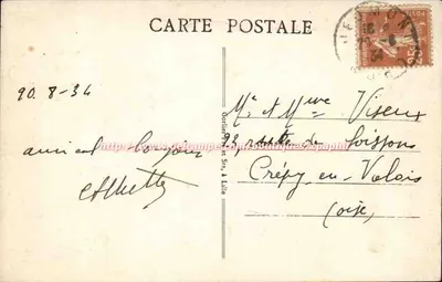 Gare de Crépy-en-Valois — widok budynku — wydane przez Goriolander & Sis, w Lille — Rewers