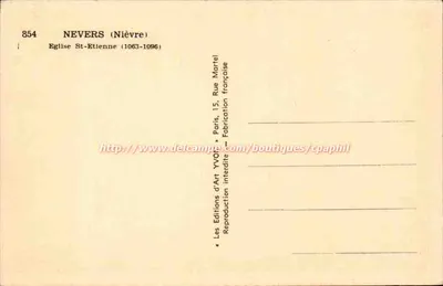 नेवर्स के सेंट मार्टिन चर्च — सेंट एस्टीफेन चर्च (1063-1096) — आर्ट एडिशन यवॉन, पेरिस — पीछे
