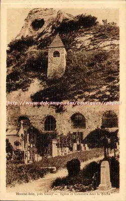 Haute-Isle, perto de Gasny — Igreja e Cemitério na Rocha