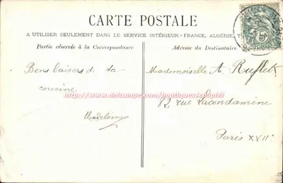 Saint-Germain-en-Laye — Widok Pałacu Henryka IV z ascensores — Fototypia A. Rep i Filliotte z Château-Thierry — Rewers
