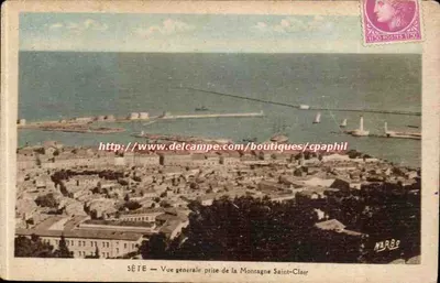 Sète — Vista geral tirada da Montanha Saint-Clair — Edições Narbo, Toulouse