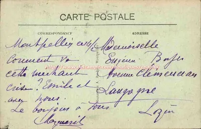 Montpellier — Citadelle de Génie, anteriormente universidad — editor no identificado, n° 13 — Reverso