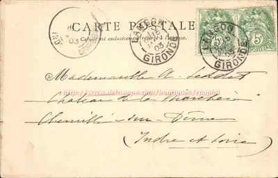 Langon — Allées Maubec — Imp. J. Roumazelle, edit. Langon — Verso