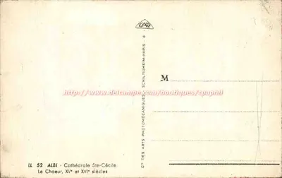 Albi - Cattedrale di Santa Cecilia — Il coro, XVᵉ e XVIᵉ secoli — C° des Arts Photographiques, Parigi — Verso