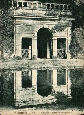 Ménars (L.-et-C.) — Castelo - Fonte Pompadour — Ed. Bury, Epic.
